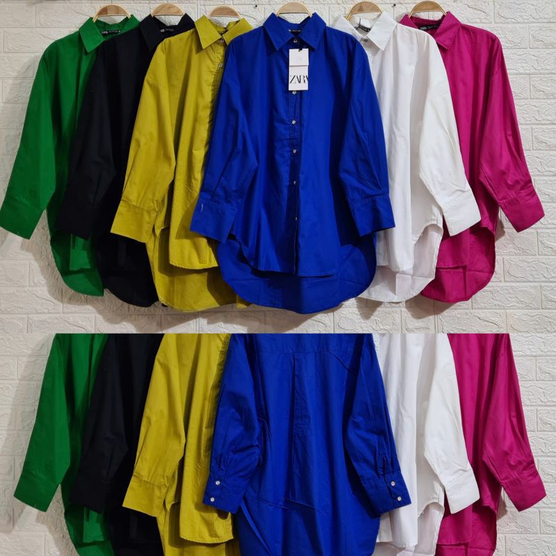 ATASAN KEMEJA OVERSIZE BY ZARA / KEMEJA OVERSIZE / KEMEJA JUMBO / KEMEJA KEKINIAN / ZARA