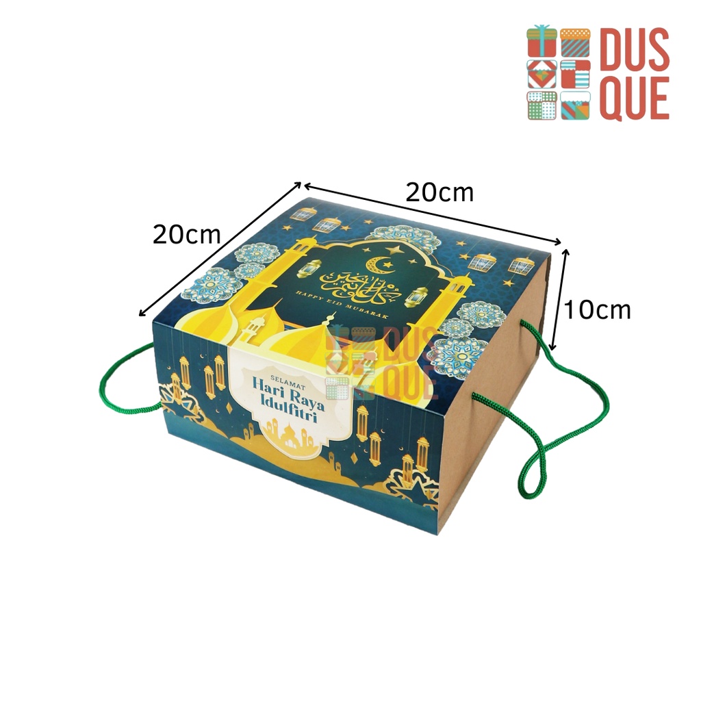 

(5 PCS) KOTAK EID MUBARAK 20x20x10 / DUS IDUL FITRI / LEBARAN 20x20x10