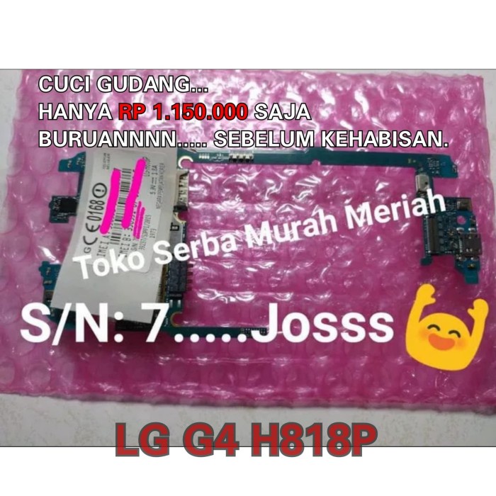 MESIN LG G4 NEW S/N 7xx Limited