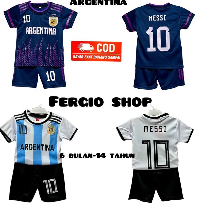 trx0w0Vk baju bola anak Argentina/ setelan baju bola anak Liga Dunia/ kaos bola anak Argentina/ baju