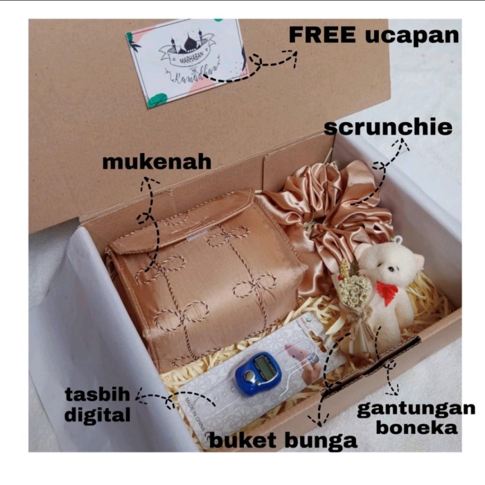 

️(PAKET RAMADHAN D) HAMPERS RAMADHAN Cewek Giftbox Hadiah Ultah - Special D1, TanpaJam Tangan