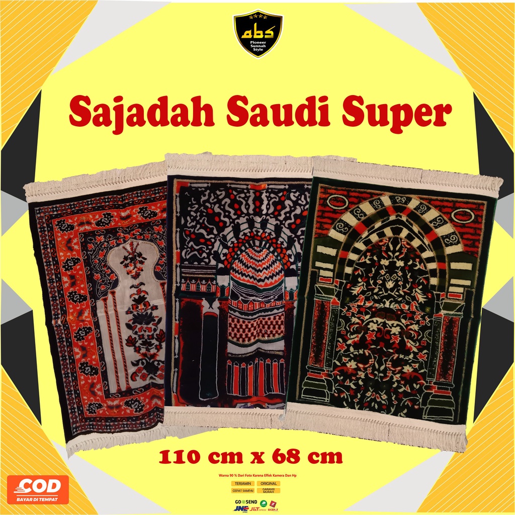 Sajadah Saudi Super Exclusive Motif Warna Sajadah Saudi Rawdah Kiswah Perlengkapan Sholat