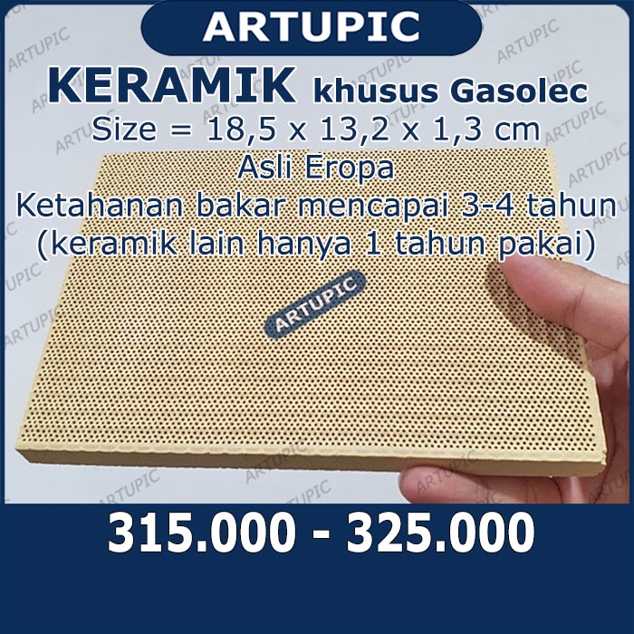 KERAMIK Gasolec Pemanas Infrared Asli Eropa Kandang Ayam Ketahanan Bakar 4 Tahun Lebih