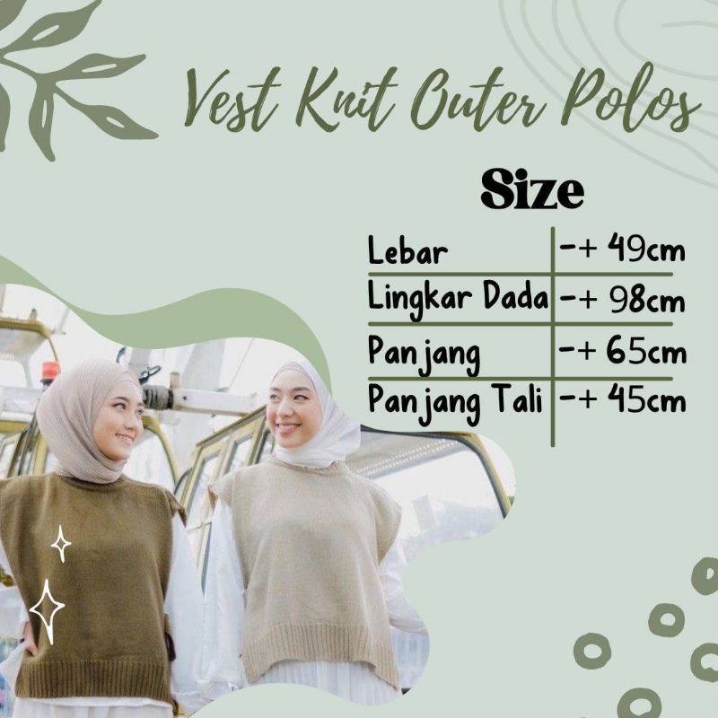 rompi rajut tali/rompi casual/ rompi rajut kekinian/rompi rajut Korean style