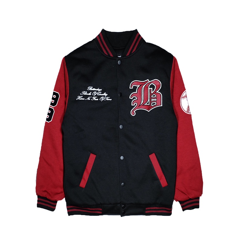 Betterdays Jaket Varsity Black - CRUX VST BK