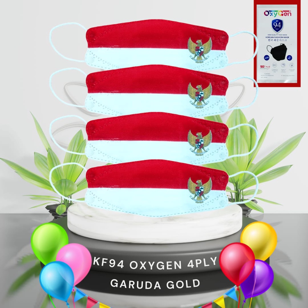 Masker Garuda KF94 Oxygen 4 PLY Gambar Garuda Indonesia Merah Putih Dewasa