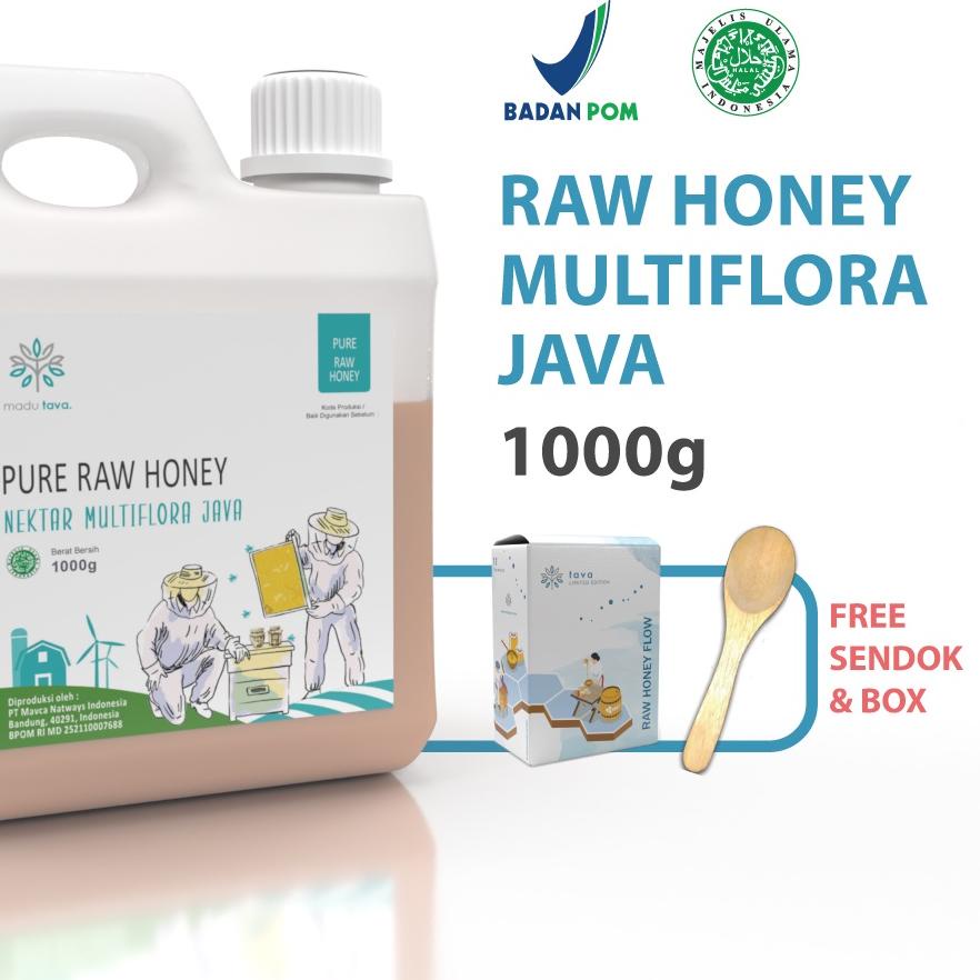 

℮ Asli Murni 1kg Tava Grade A Nektar Multiflora Java 100% Alami Pure Natural Raw Honey ۝