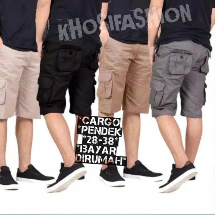 Update Keren Celana Pendek Cargo Pria Size Jumbo 27-38 Chargo Army