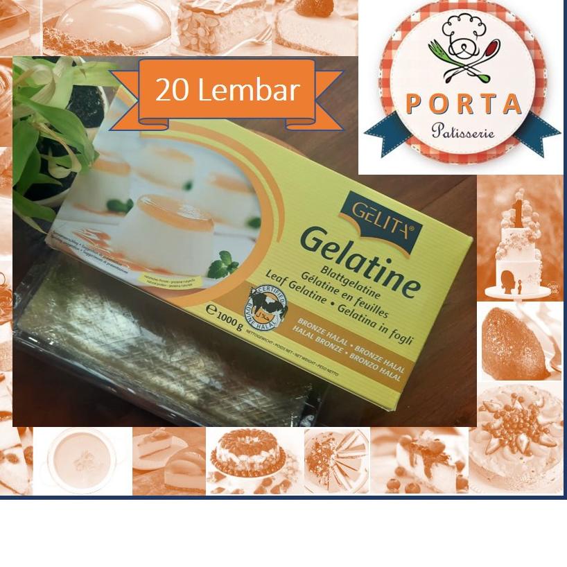 

➤ Gelatin Halal Gelita (20 lembar) utk Panna Cotta Pudding Gyukaku dll ►