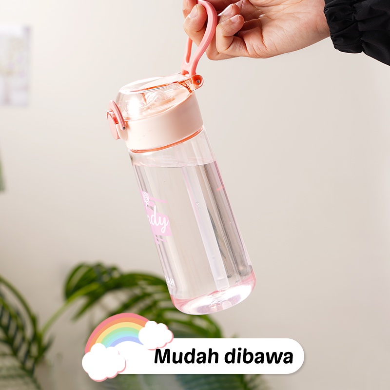 Letyeah &amp; Anantagt Botol Air Anak Sekolah Dengan Sedotan Anti Bocor 570ml/botol minum Olahraga Portable BPA FREE