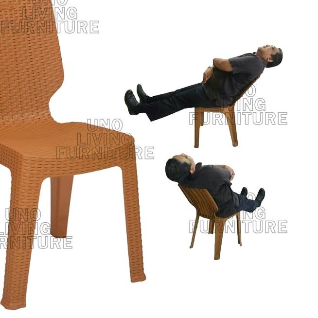 ✮ KURSI SENDER / KURSI MAKAN/ BANGKU PLASTIK SENDER ANYAMAN ROTAN MURAH TERBARU KURSI PLASTIK ANYAM 