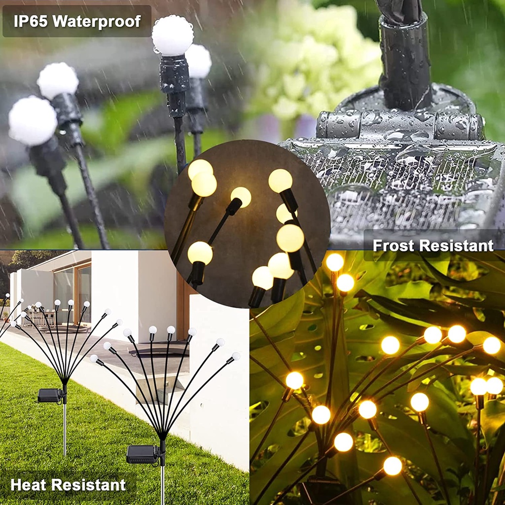 【COD】Lampu Taman Tenaga Surya/Lampu Surya Lawn Decorative/Firefly Lampu Tahanair/Lampu Tenaga Surya Outdoor