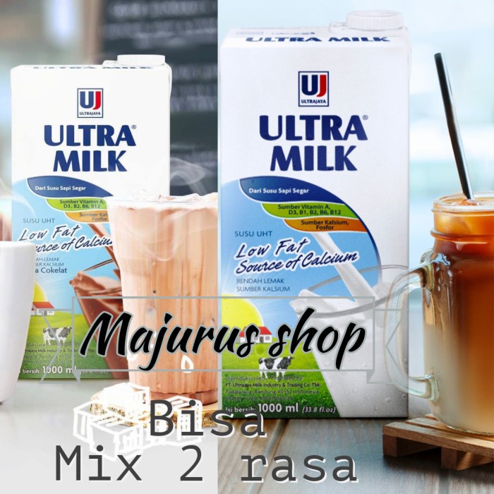 

[ COD ] Susu Ultra Milk Low Fat 1000ml - Low Fat Putih, 6 pcs