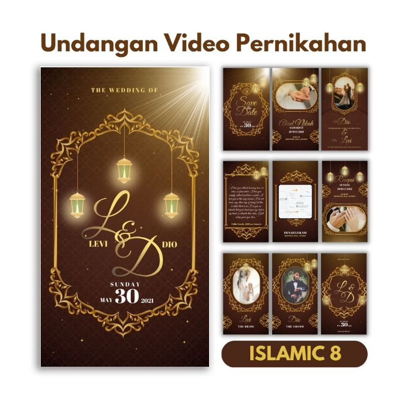 Undangan video | undangan digital | undangan pernikahan tema islami murah dan cepat pakai foto dan t