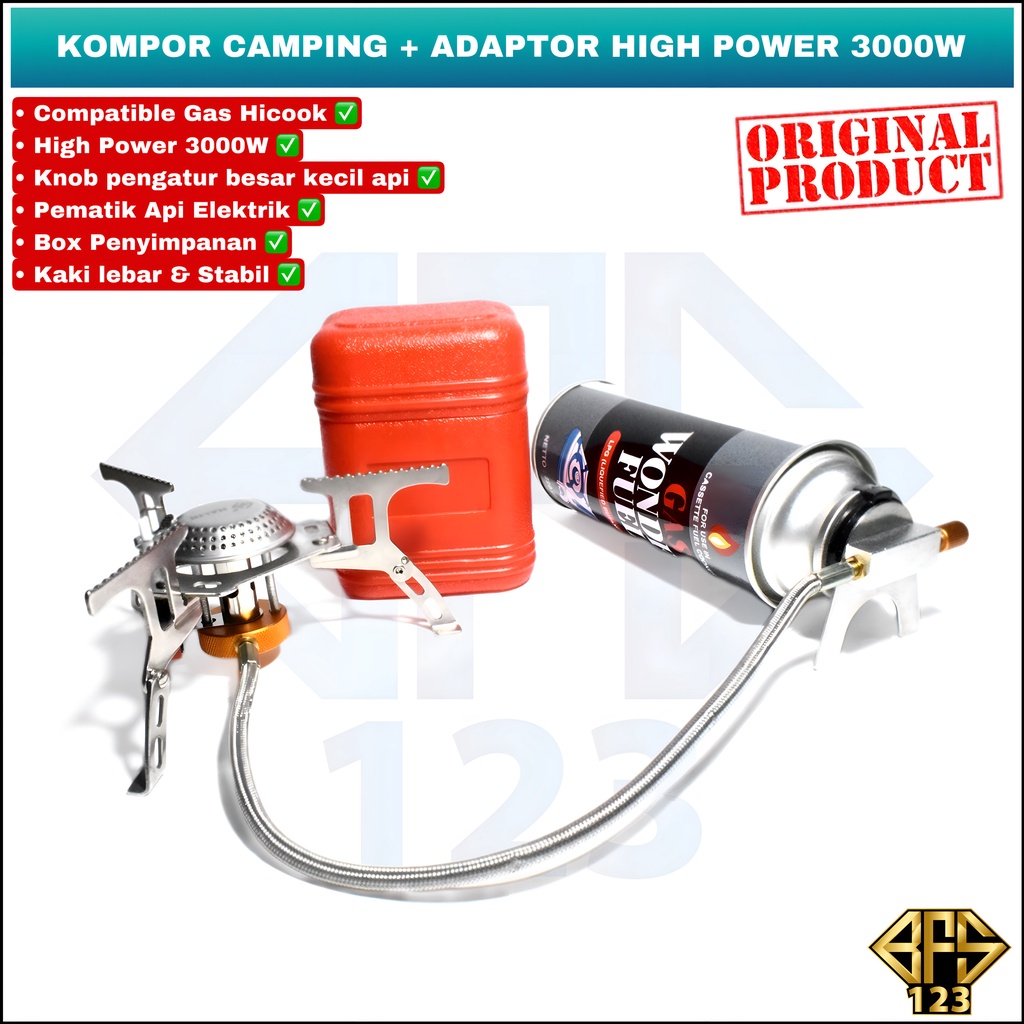 Kompor Gas Ultralight Versi 2 + Adaptor Konverter