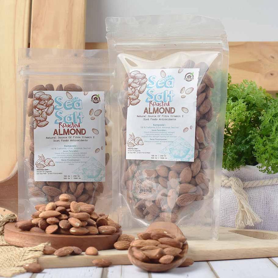 

☛ Sea Salt Roasted Almond (Panggang) 250 Gr ➵