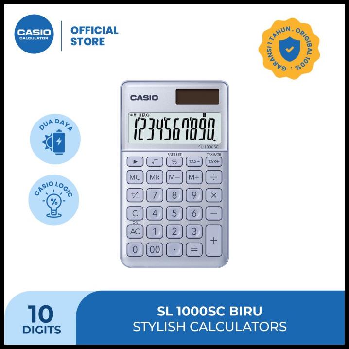 

Casio Colorful Calculator Sl-1000Sc-Blue