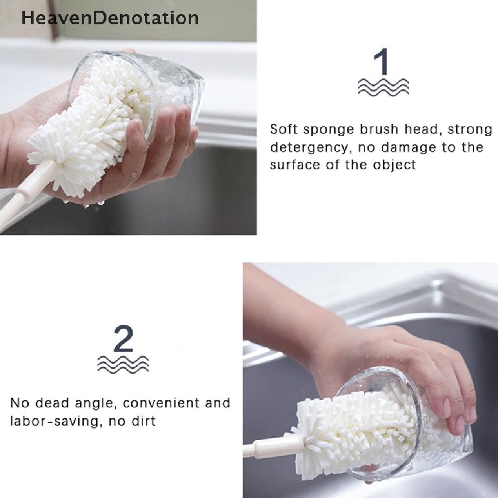 [HeavenDenotation] Spons Lembut Cangkir Sikat Scrub Spons Rumah Tangga Scrub Bilas Bersih Aksesoris Dapur Cup Scrubber Untuk Gelas Botol Air HDV