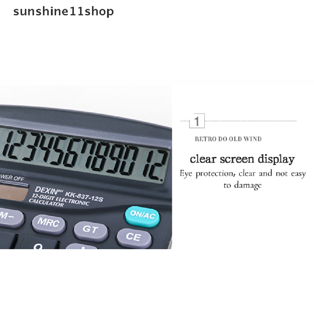 Sho 12digis Kalkulator Elektronik Solar Calculator Dual Power Layar Besar Kalkulator Elektronik Desktop Kalkulator Rumah Kantor Sekolah Keuangan Accoung Tools N