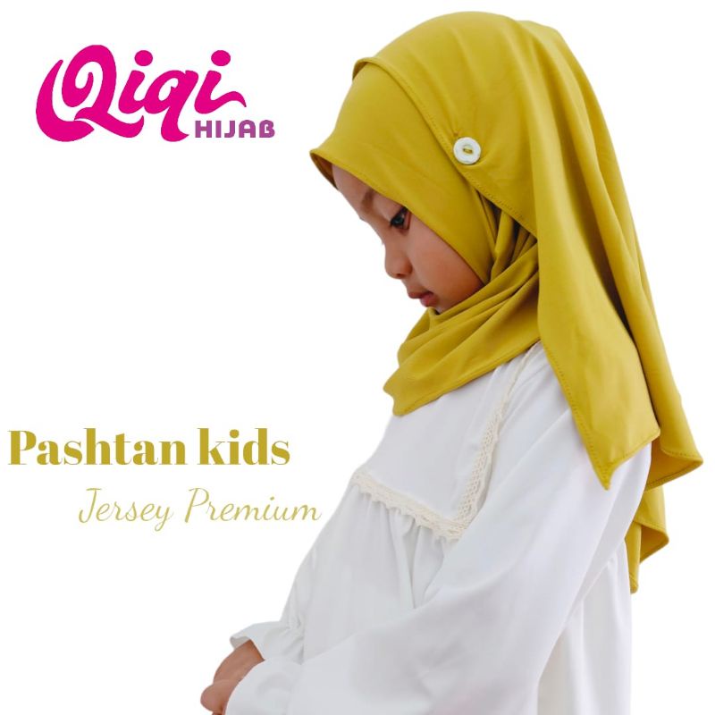 [ Qiqi Hijab ] PASHTAN KIDS••pashmina hijab instan anak Jersey premium••pashmina