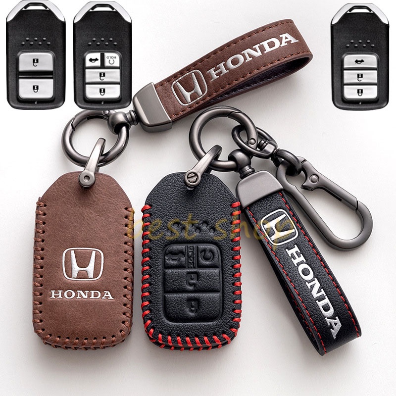 Case Kunci Mobil HONDA CRV5 City 11th Civic XRV 10th Accord CRV Jazz Car Key Leather Case Tempat Kunci Gesper Gantungan Kunci