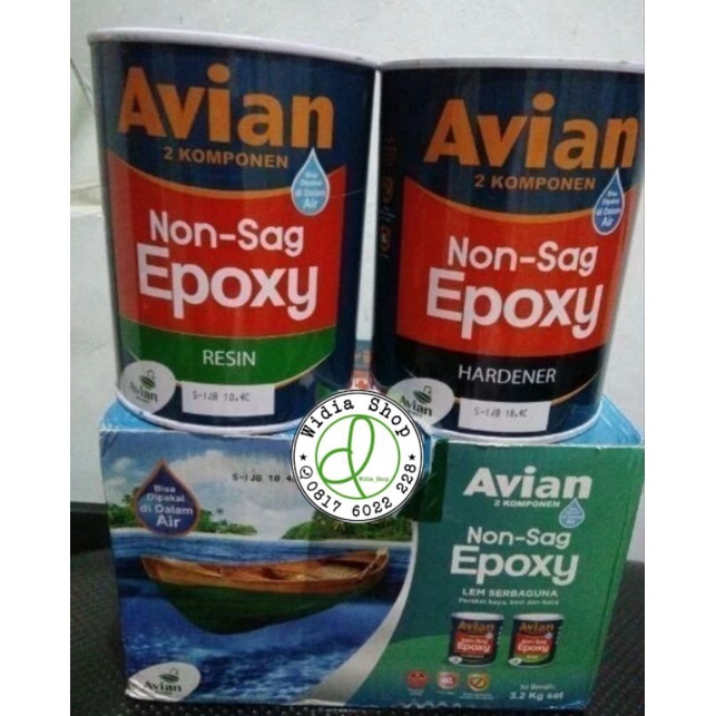 AVIAN 3,2Kg Set Lem EPOXY NON SAG - 2 Component EPOXY Marine Bond sejenis Pioneer