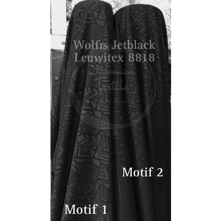 Wolfis Jetblack Emboss Abaya Leuwitex 8818