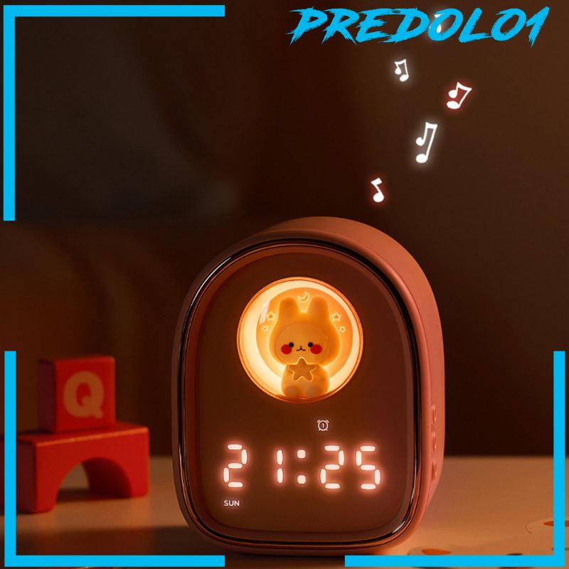 [Predolo1] Kid Alarm Clock USB Rechargeable Timing Dual Alarm Clock LED Jam Samping Tempat Tidur