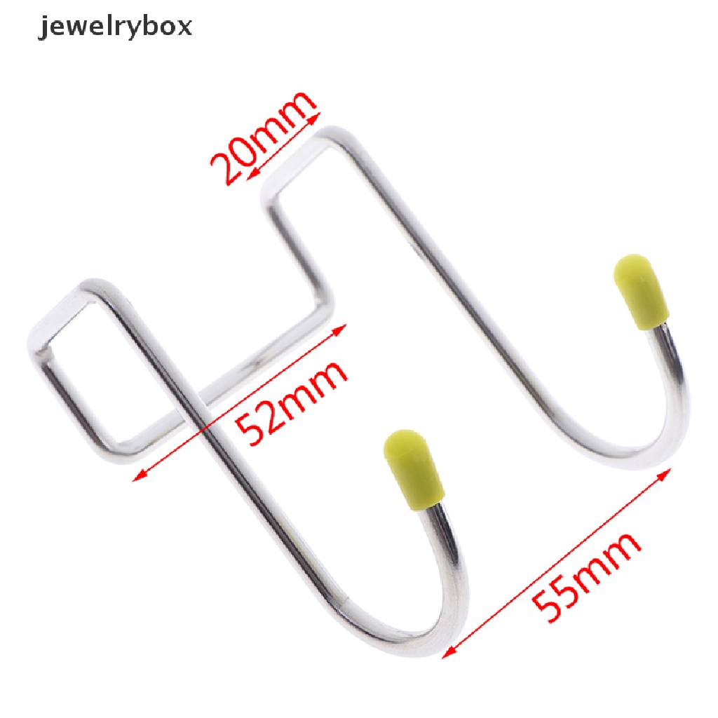 [jewelrybox] 1pc Kait Penyimpanan Bentuk S Ganda Bahan Stainless Steel Untuk Kamar Mandi Dapur Kait Dinding Butik