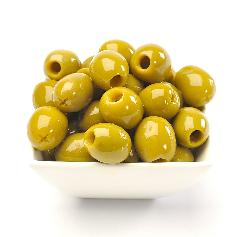 COOPOLIVA Green Pitted Olives / Buah Zaitun Hijau Utuh 385 Gr