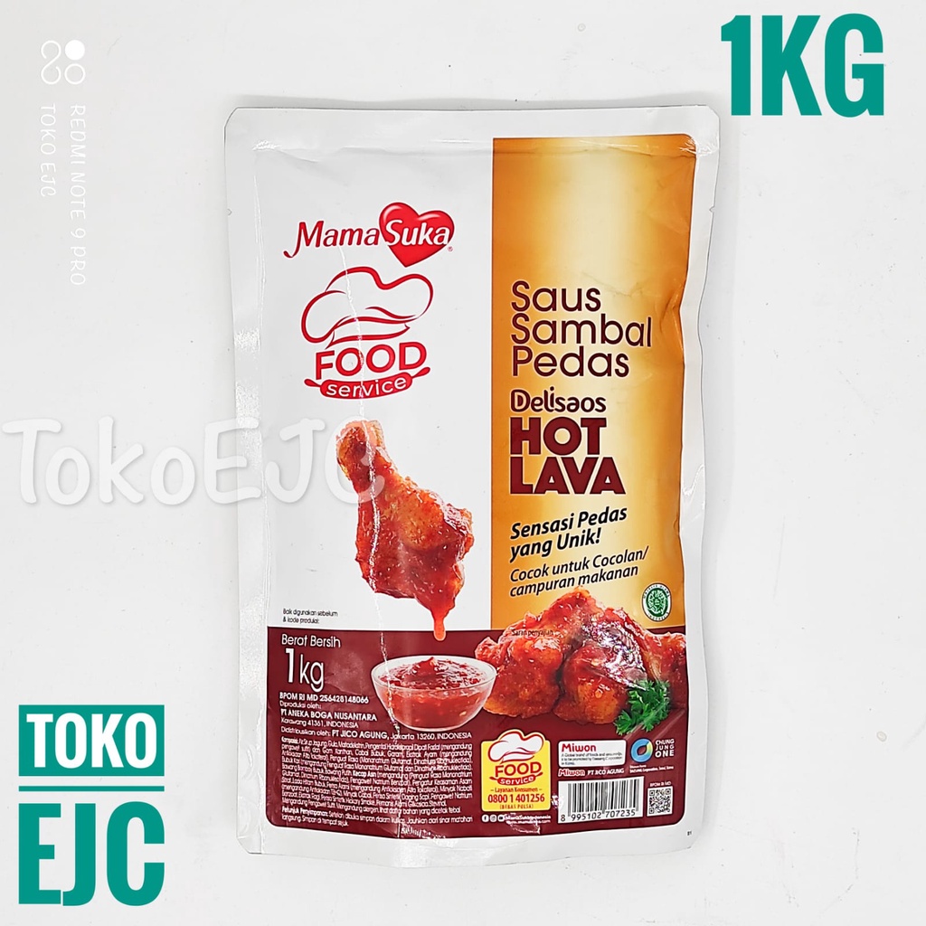 

[EJC] Mamasuka Delisaos Hot Lava Saus Sambal Pedas 1kg