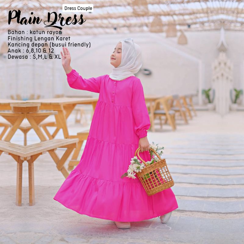 Terlaris - Gamis Couple Homey Dress Murah Gamis Anak Usia 4-12 tahun Dress Couple Bahan Katun Rayon Premium Nyaman Dipakai - Bisa Cod