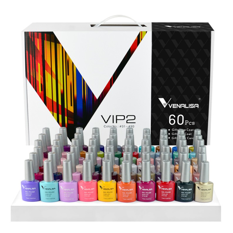 [Original] 1 PAKET KUTEK GEL /SET Rosalind, Venalisa Set 12, 24, 60 Colors 1 paket Kutek Gel UV Nail Polish Polish Kuteks Cat Warna/kutek warna lengkap/Rosalind Gel Polish