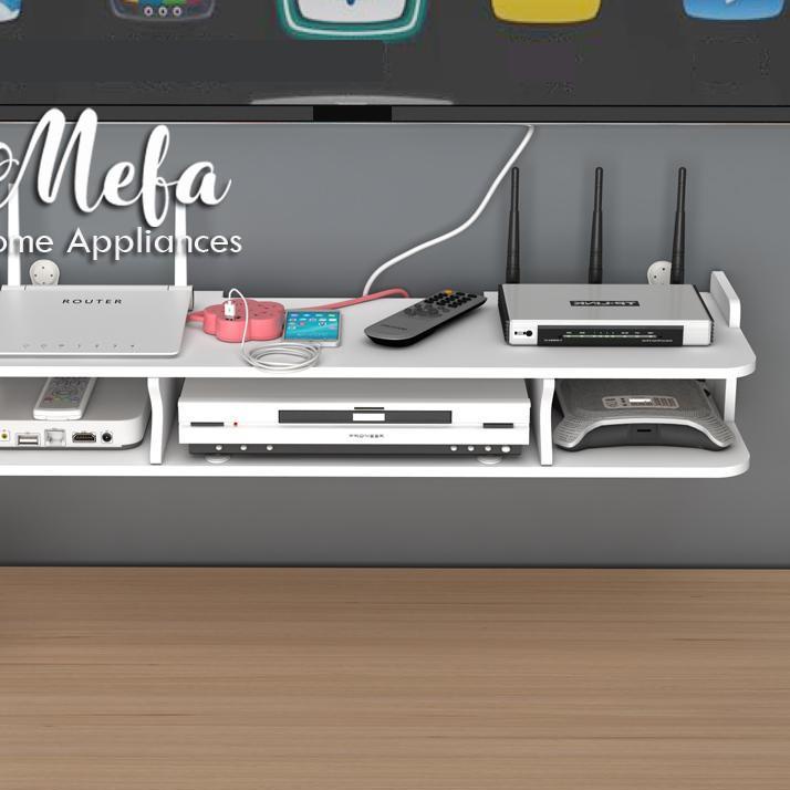 ➣ Rak Dinding Gantung Serbaguna Tempat Wifi DVD Recoder PS4 Floating Shelf Ambalan Dinding ▲