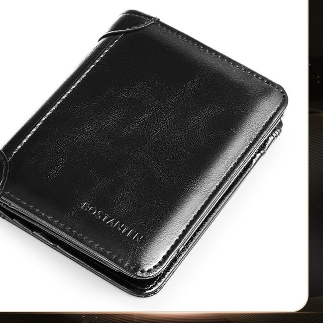 ✥ BOSTANTEN Dompet Pria Lipat Panjang Multifungsi Slot Multi Kartu Hitam/Coklat ▲