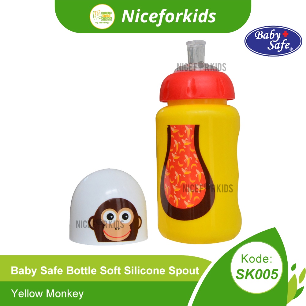 Baby Safe Bottle Silicone Spout SK005 Botol Minum Silikon Anak 300ml