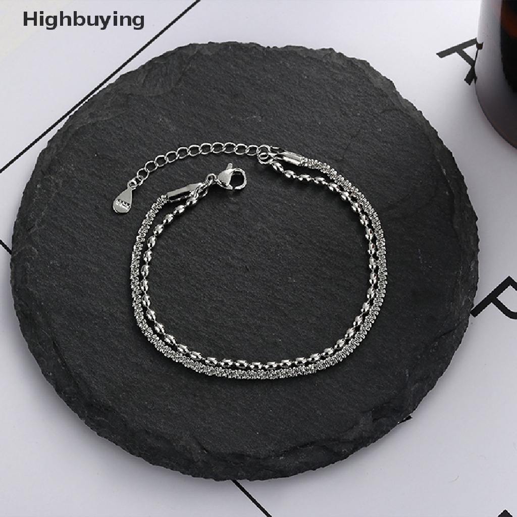 Hbid Mode Baru Double Layer Gelang Manik-Manik Indah Sederhana Wanita Adjustable Gelang Bangle Halus Fashion Perhiasan Aksesoris Pesta Pernikahan Hadiah Glory