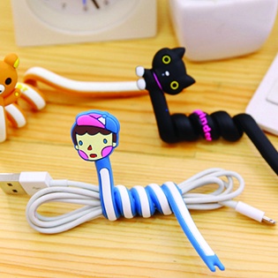 ⭐️𝐈𝐇𝐒 𝟗𝟗𝟐 𝐋𝐚𝐦𝐩𝐮𝐧𝐠⭐️Pengikat Penggulung Kabel Charger Handphone Cute Cartoon Multifungsi