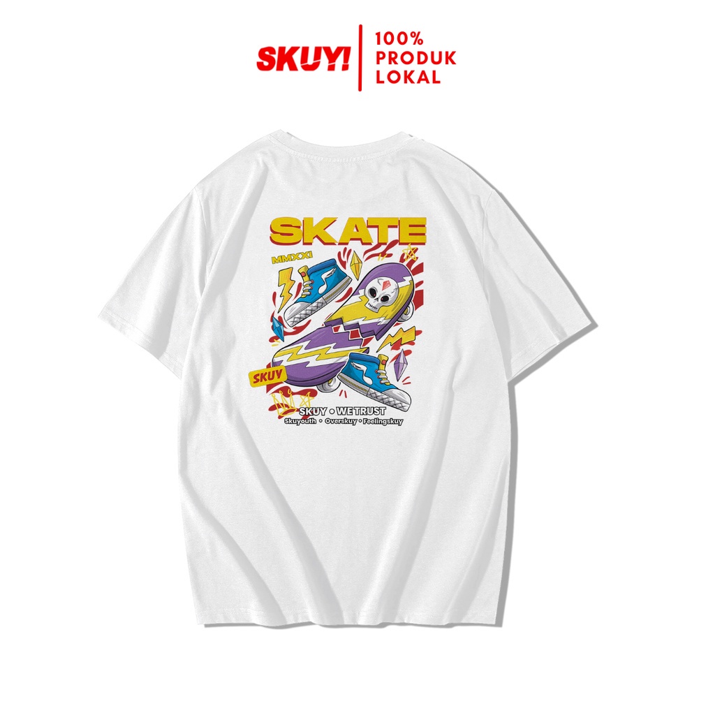 Skuy Kaos Dewasa Putih Unisex | Skate Skuy SKY183