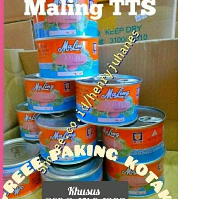 

[Star] 397 MALING TTS CANNED HAM PORK LUNCHEON MEAT / maling babi / daging babi kaleng ukuran kaleng besar Ongkir 0%
