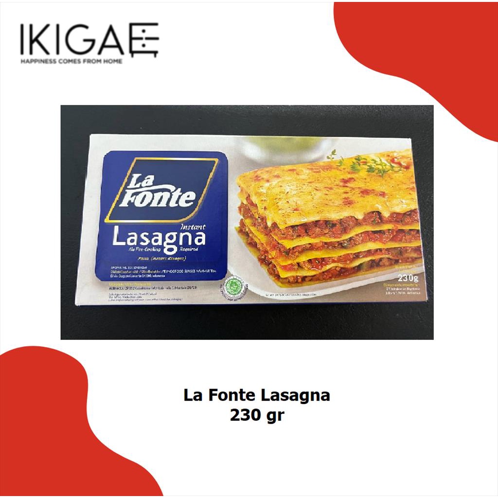 

LA FONTE LASAGNA 230 GR / LAFONTE LASAGNA 230 GR