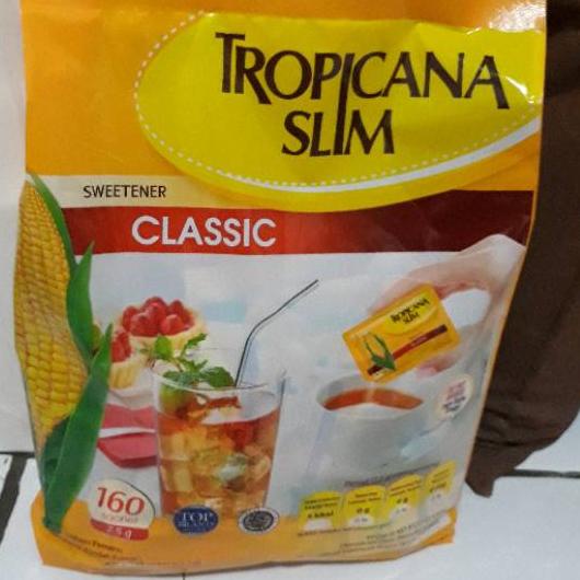 

➺ Tropicana Slim sweetener classic Gula Jagung Rendah Kalori Isi 160sachet ♩