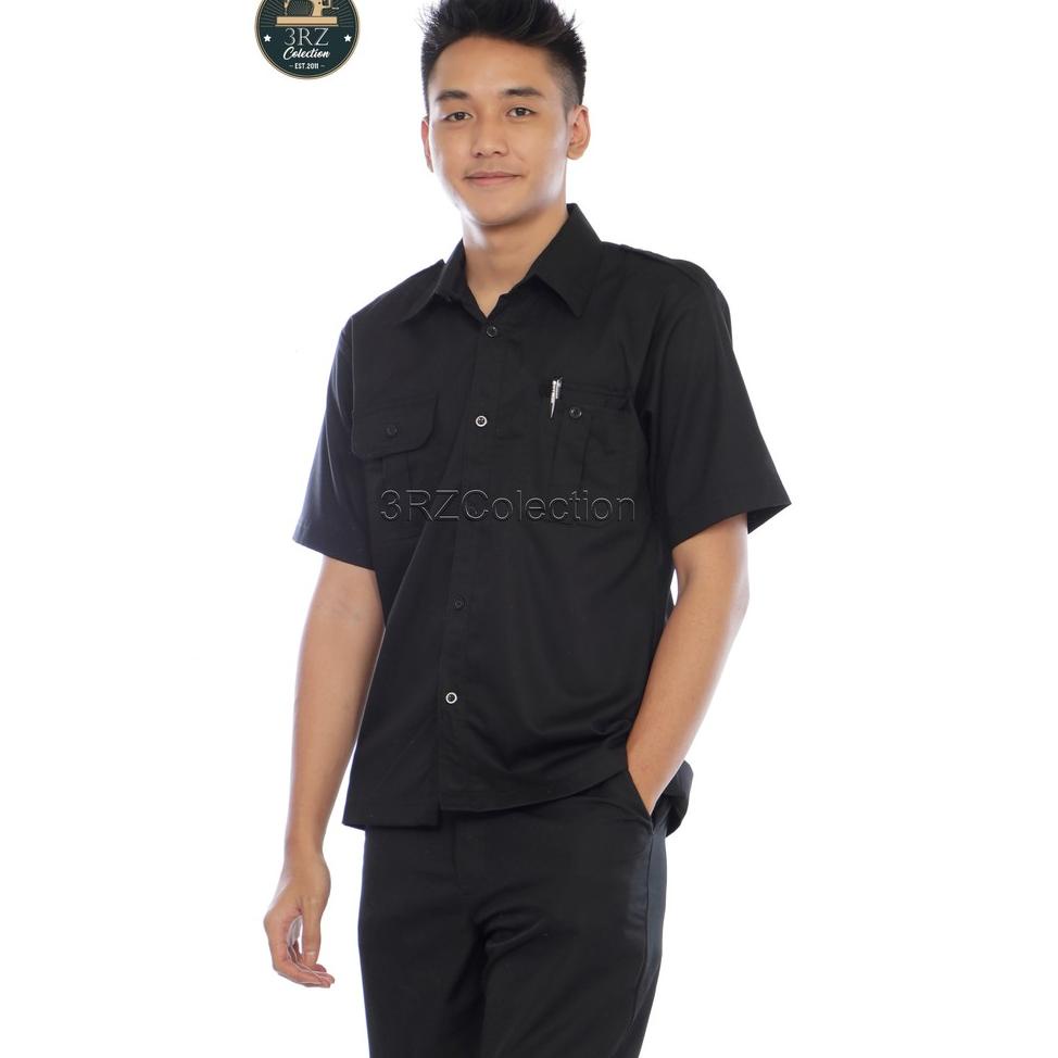 Ready Kemeja Hitam Pdl Pdh NET TV Baju Hitam Paol Kemeja Kemeja Hitam Baju Navy NET TV