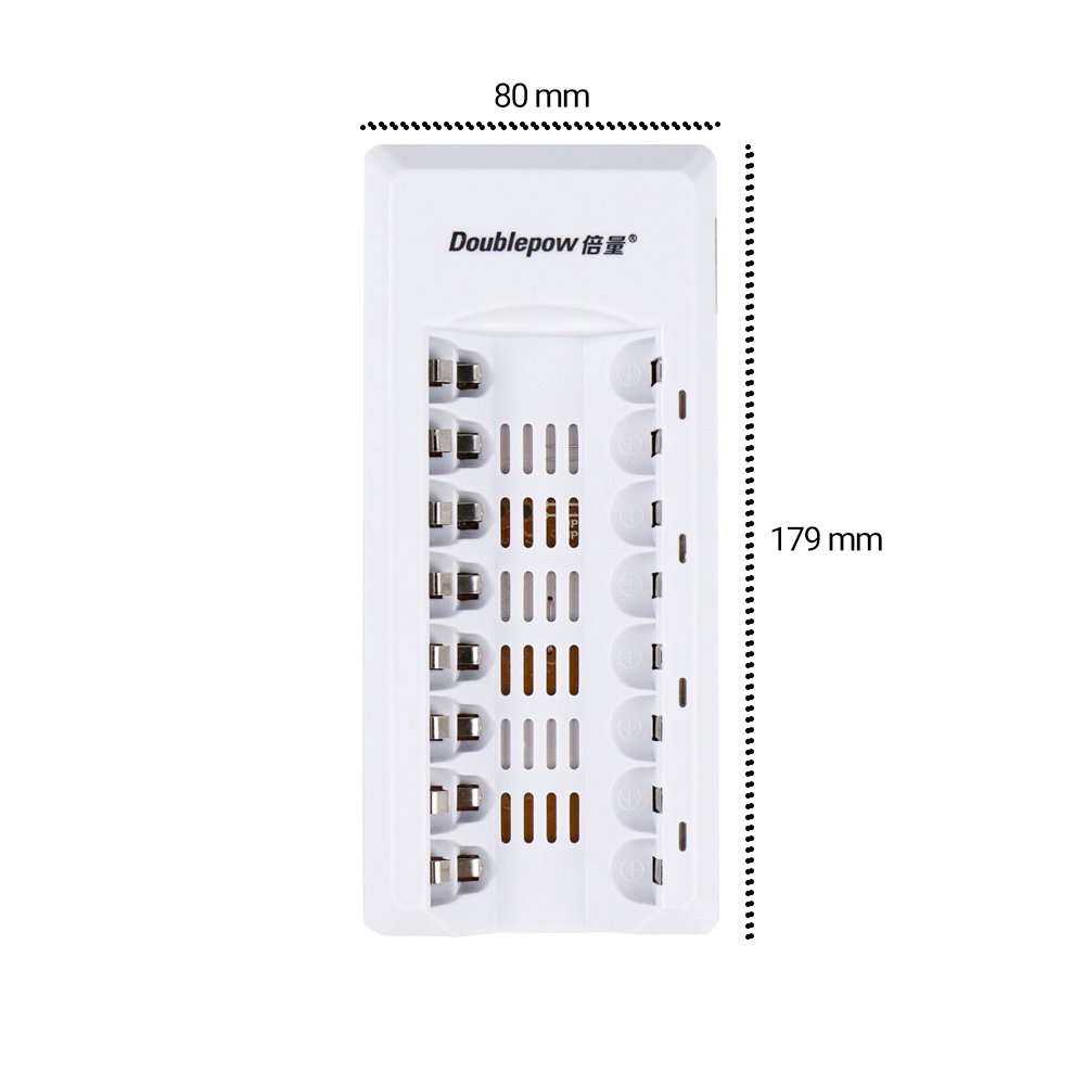 mDOUBLEPOW Paket Charger Casan + 8 Baterai Rechargeable AAA AA murah murah