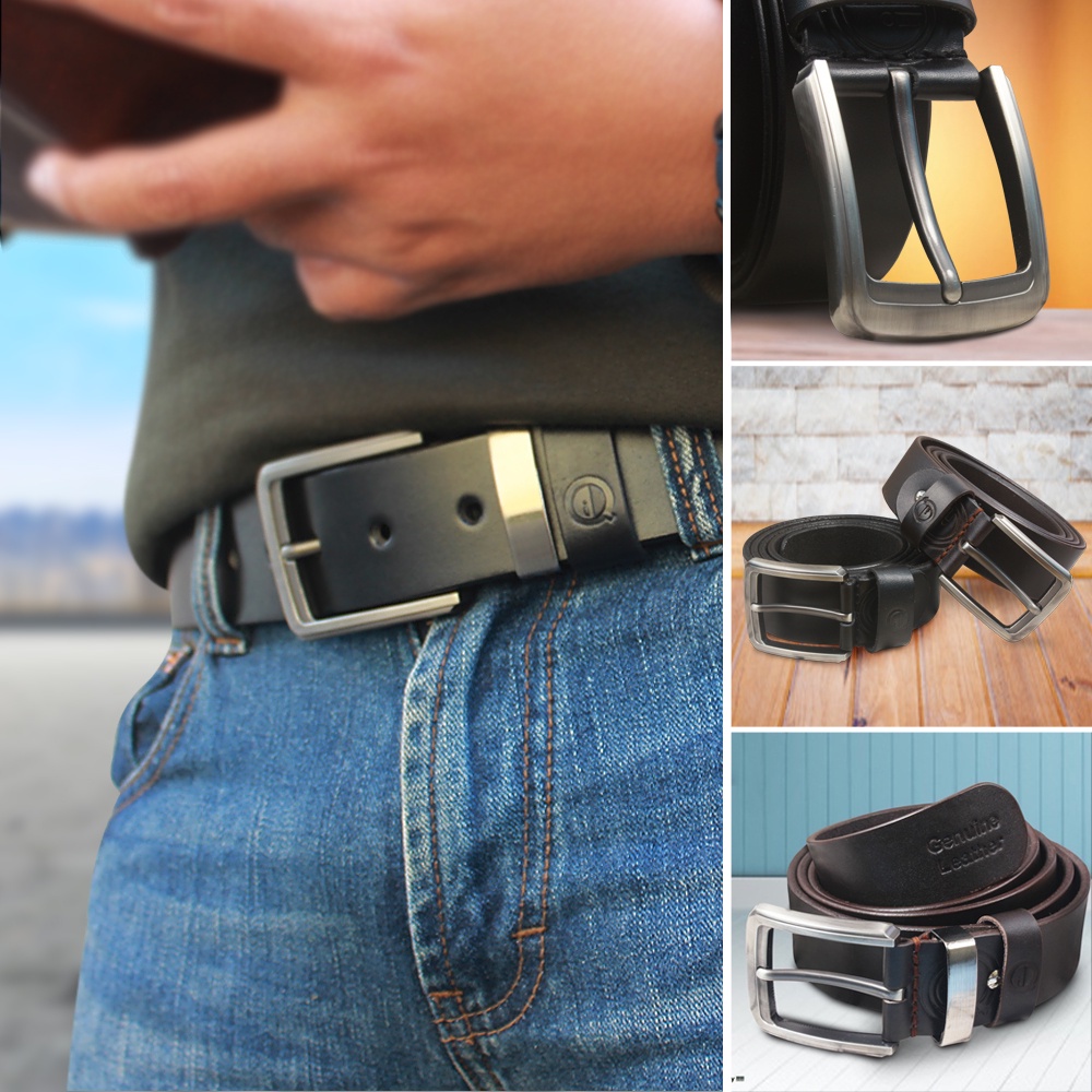 Sabuk Gesper Pria Wanita Kulit Sapi Asli Original Genuine Leather Belt SABUK MATTEA SQ JARUM