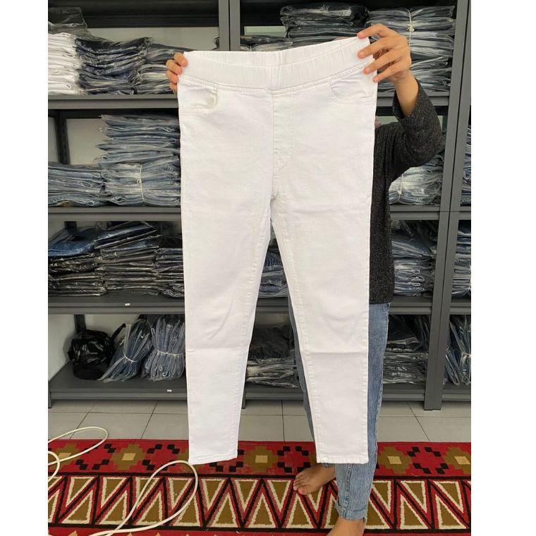 MURAH PROMO TERMURAH JEANS EXTRA JUMBO WANITA/FULL PINGGANG KARET/ LEVIS PINGGANG KARET/MUAT BB 120 