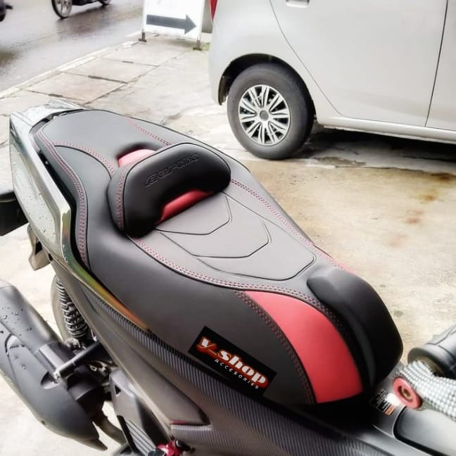 Cover Kulit Jok Motor Custom Aerox 155 125 Model Eropa New Kulit MBtech Ori Pnp