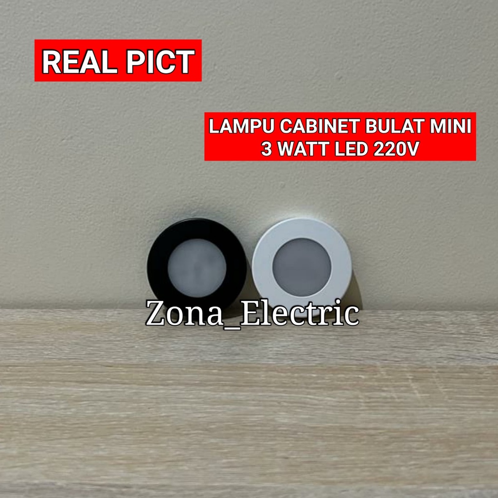LAMPU DOWNLIGHT BULAT LED MINI TEMPEL OUTBOW 3 WATT 220V / LAMPU CABINET