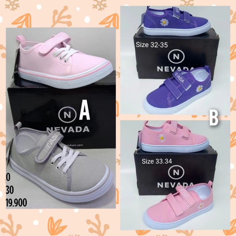 Sepatu Sneakers Anak Cewek Perempuan Nevada Perekat