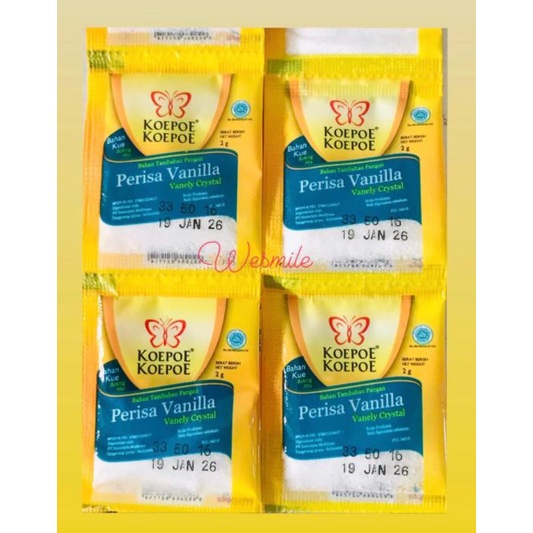 Perisa Vanilla KUPU 10 Sachet | Vanila Koepoe Koepoe Vanilli Vanili Vanely Crystal 2 Gram